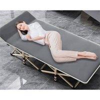 Nordara 190x68cm Bed Without Cushion Folding Camping Cot With Carry Bag in Grey | Size: 190x68 cm
