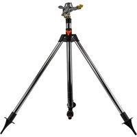 Nordara Adjustable Large Metal Rotating Tripod Garden Lawn Sprinkler in Silver | Size: 1kg