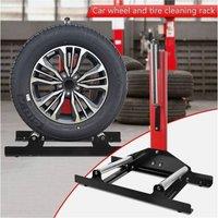 Nordara Wheel Rolling Detailing Stand Car Wheel Stand Holder for Tire Cleaning in Red