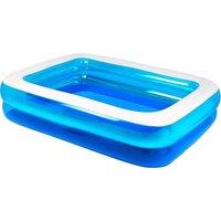 Nordara 120x72x22Inch Inflatable Rectangular Paddling Pool Family Pools Deluxe in Blue