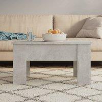 Berkfield Home Coffee Table Concrete Grey 79x49x41 cm Engineered Wood | Size: 79 x 49 x 41 cm