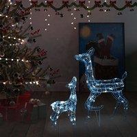 Berkfield Home Acrylic Reindeer Family Christmas Decoration 160 LED Cold White
