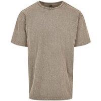 Build Your Brand Men's Heavyweight Oversized T-Shirt in Khaki | Size: XS