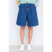 Yumi Women's Blue Denim Wide Leg Shorts | Size: 10