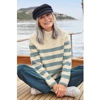 WoolOvers Women's Breton Mock Neck Jumper | Size: Small