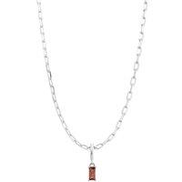 Gold Trip Women's January Birthstone Necklace in Silver
