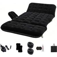 Living and Home Inflatable Car Back Seat Air Mattress with Pump in Black