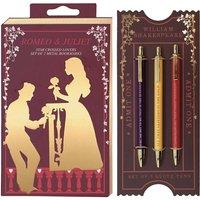 Portico Designs Ltd 2 Piece Romeo & Juliet Metal Bookmarks & 3 Piece Shakespeare Pen