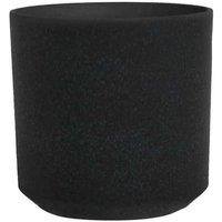 Primrose Flower Pot Cylinder Plastic Outdoor Planter in Black 28cm