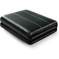 Keplin Heavy Duty Weed Control Membrane Fabric, Water- Resistant (2Mx5M) in Black