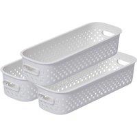 SmartStore Essence Slim Sea Salt 'Storage Tray Basket' 1.3L x 3 in White | Size: Small