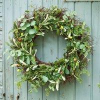 Dibor Traditional Green Summer Door Wreath Spring Wreath 60cm