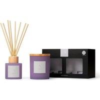 Aroma Naturals Frosted Decadence Candle & Diffuser Gift Set - Lemon & Lavender in Purple | Size: Medium