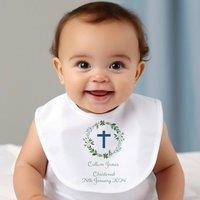 Aye Do Gifts Personalised Christening Baby Outfit: Bib in White