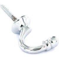 Securit Ball End Chrome Hook Pack of 2 in Silver