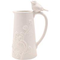 Hestia Tall White Floral Bird Jug | Size: 700ml