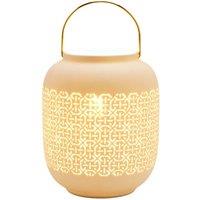 Hestia Abstract Pattern Handle Lantern Lamp in White
