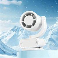 Obasyhig Mini Foldable Digital Clip Fan in White