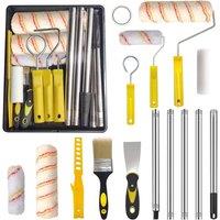 Nordara Paint Roller Set with Tray & Extension Pole for Walls Ceilings in Yellow | Size: 1000mm 8000mm