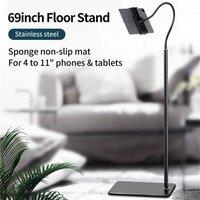 Nordara Black Tablet Tripod Floor Stand Gooseneck Mount For 4-11 iPhone iPad