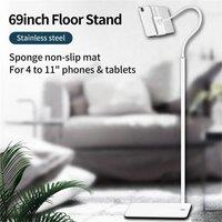 Nordara White Tablet Tripod Floor Stand Gooseneck Mount For 4-11 iPhone iPad
