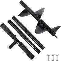 Nordara Manual Hand Earth Auger Fence Post Drill Soil Digger 4 in Black | Size: 1 Pack