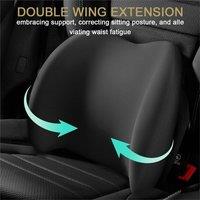 Nordara Lumbar Back Support Cushion Car Seat in Black | Size: 100 cm x 190 cm
