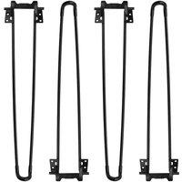 Nordara 17 -4 Pcs Folding Table Legs in Black | Size: 10000mm x 520mm