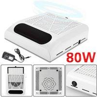 Nordara 80W Nail Dust Collector Nail Vacuum Dust Extractor Suction Fan UK Plug in White