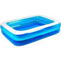 Nordara 79x59x20Inch Inflatable Rectangular Paddling Pool Family Pools Deluxe in Blue