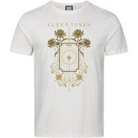 Amplified Men's Caramel Floral Sleep Token T-Shirt in White | Size: Small
