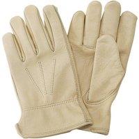Kent & Stowe Women's Luxury Leather Water Resistant Gloves Medium in Cream