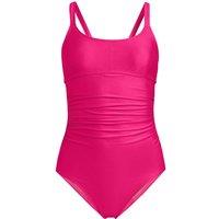 Lands' End Women's Tie Back Ruched Swimsuit in Bright Pink | Size: 14-16