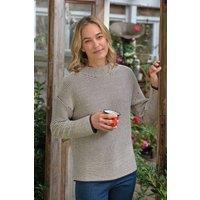 WoolOvers Women's Funnel Neck Mono Stitch Jumper | Size: XS