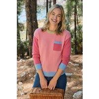 WoolOvers Women's Colourblock Pocket Jumper | Size: Medium