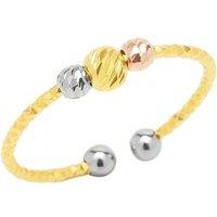 Spero London Women's Sterling Silver Dorissa Beaded Adjustable Ring in Gold
