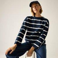Regatta Women's Avira Stripe Crew Neck Sweater in Navy | Size: 10