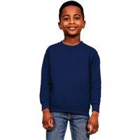Casual Classics Blended Ringspun Cotton Sweatshirt in Navy | Size: 9 Years
