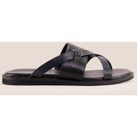 Oswin Hyde Men's Frank Tri Strap Sandals in Black | Size: 8