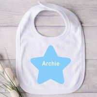Uniqueful Personalised Star Baby Bib New Baby Gift