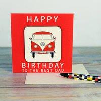 Uniqueful Personalised Happy Birthday Coaster Card for Dad