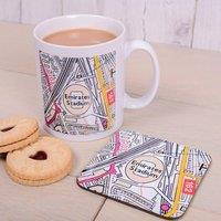 Uniqueful Personalised Favourite Place Mug & Coaster Set for Friend | Size: 1 Pack