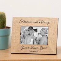 Uniqueful Personalised Forever & Always Wood Picture Frame 7x5 Anniversary in Beige | Size: 1 Pack