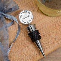 Uniqueful Personalised Bottle Stopper Birthday Gift for Friend in Silver | Size: 1 Pack