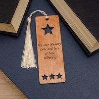 Uniqueful Personalised Cherrywood Bookmark for Mum Mothers Day in Brown | Size: 1 Pack