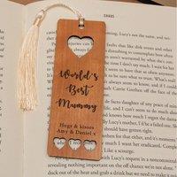 Uniqueful Personalised Worlds Best Bookmark Cherrywood Mothers Day Mum in Brown | Size: 1 Pack