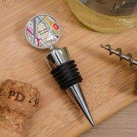 Uniqueful Personalised Favourite Place Bottle Stopper for Friend in Silver | Size: 1 Pack