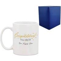 Uniqueful Personalised Congratulations You Did It Printed Mug Graduation Friend in White | Size: 1000ml