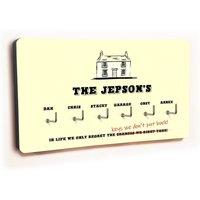 Uniqueful Personalised Novelty Cream House 6 Hook Key Holder New Home in Beige | Size: 100 cm