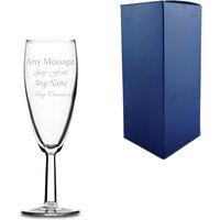 Uniqueful Personalised Engraved 5.25oz Saxon Champagne Flute Birthday Gift in Clear | Size: 1 Pack